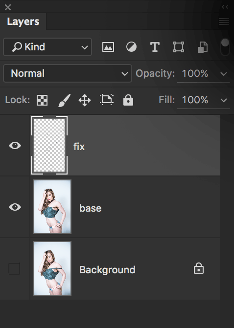 Click Ok. And that's it. The new layer has been created and is displayed in the Layers Panel.