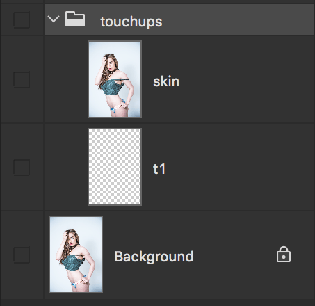 I Group all my unused layers into groups to keep the Layers Panel clean and organised.